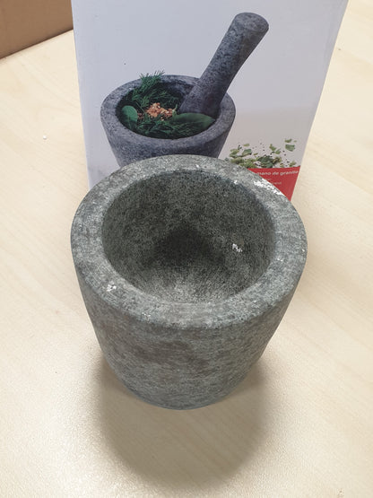 214496 - LACOR Mortier/Pilon Granit Gris 12 cm