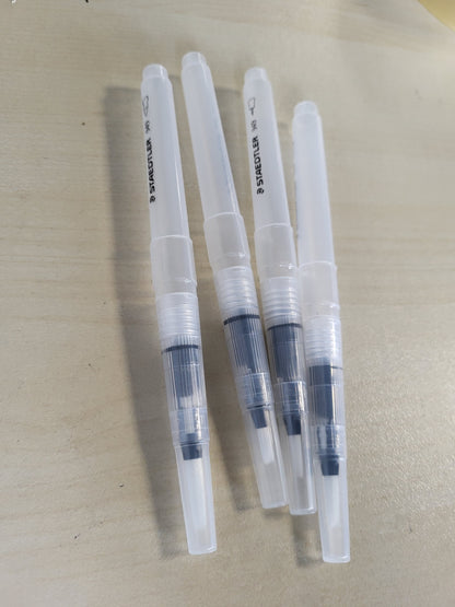 266830 - STAEDTLER Furçë uji 949-SBK4-C për akuarel, pikturë dhe përzierje, majë najloni e fortë, e kompletuar me 4 maja furçash