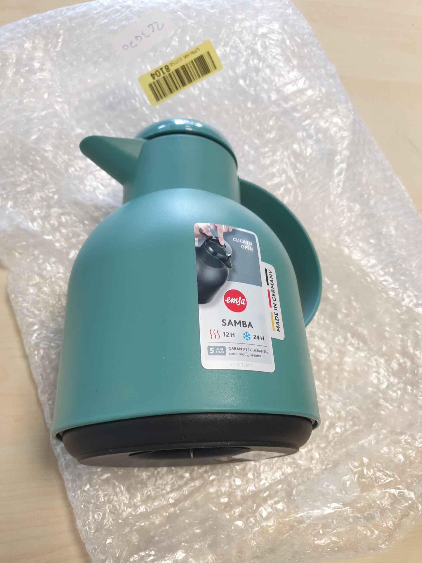 263470 - EMSA Samba F40102 Enë e Izoluar, 1L, plastike, 100% e papërshkueshme nga rrjedhjet, mban nxehtësi për 12 orë, të ftohtë për 24 orë, ngjyrë jeshile pluhuri