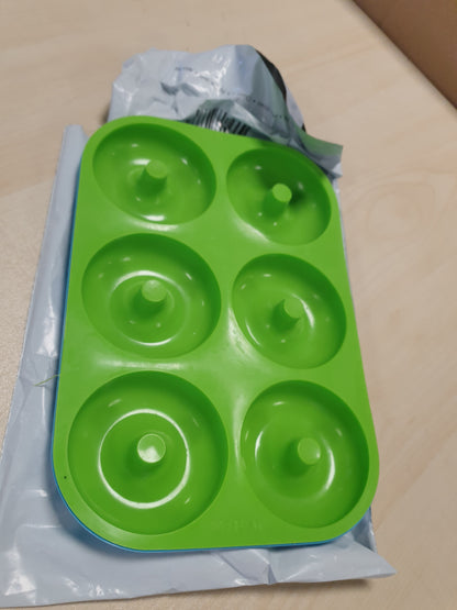211533 - WALFOS - Forma e Silikonit për Petulla, Tavë Pjekjeje Jo-Ngjitëse me 6 Gota, E Sigurt për Lavastovilje, Furrë dhe Mikrovalë, Seti i dy Pjesëve për Ëmbëlsira, Biskota, Simite, Mafine