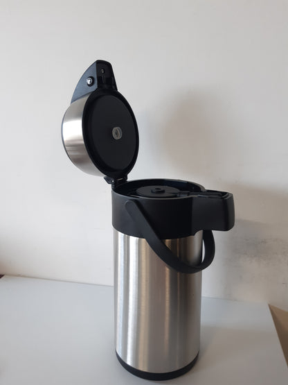 177369 - AXENTIA 116710 - Dispenser i Ngroht i Çelikut Inoks me Rubinet, Kapacitet 3L, Ngjyra Argjendi dhe e Zezë, Madhësia 35x15x15cm
