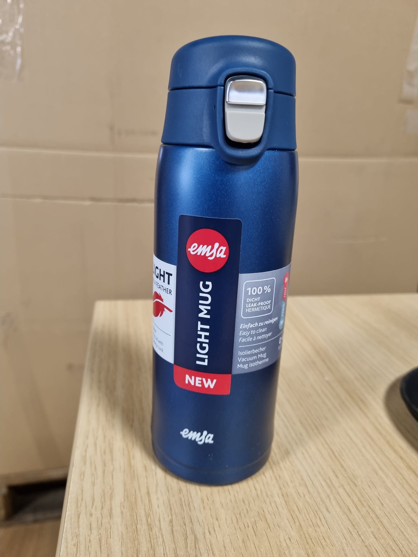 178608 - EMSA N21509 filxhan termo 0.4L inox, mban ngrohtë 8h/ftohtë 16h, 100% kundër rrjedhjeve, kapak i palosshëm, i sigurt për lavastovilje, blu, 1 copë.