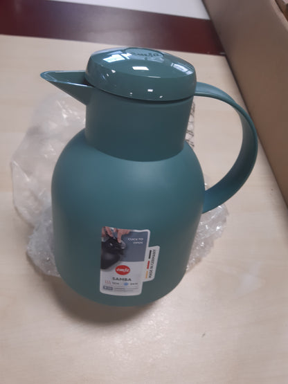 229569 - EMSA Enë e Izoluar Samba F40102, 1 L, plastike, mbyllje me shtypje, 12 orë nxehtësi, 24 orë ftohtësi, jeshile pluhuri