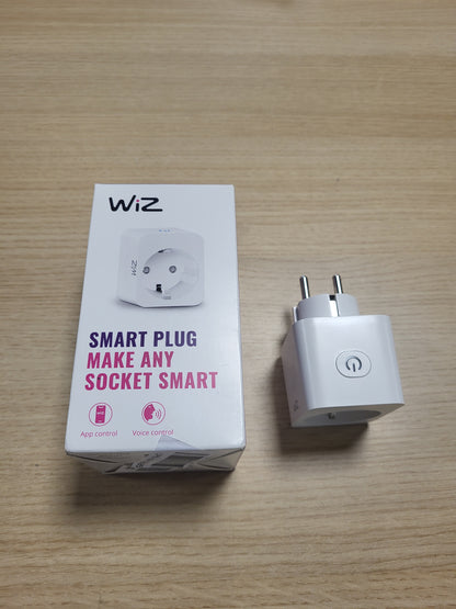 168615 - WIZ Prizë Inteligjente, Kontroll ndriçimi përmes Wi-Fi me zë/aplikacion, Matës Konsumi Energjie, Ngjyra e Bardhë