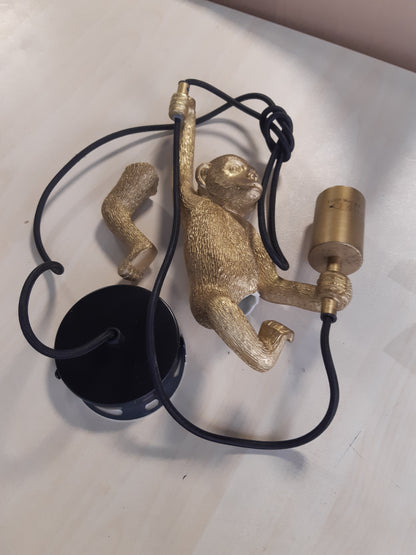 221312 - LUCIDE Drita varëse EXTRAVAGANZA CHIMP - Ø 17.6 cm - 1xE27 - E zezë