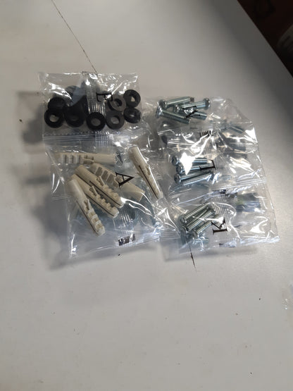 266995 - RICOO Set vidash dhe dadosh VESA SPZ0200 për montime në mur për TV dhe monitor, maks. 100 kg, me spiranca S10 për beton dhe dru, vida M4, M5, M6, M8