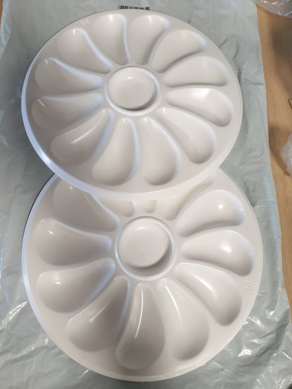214339 - Pjata për goca deti, plastike, për 12 goca deti, diametër 31 cm, 2 copë