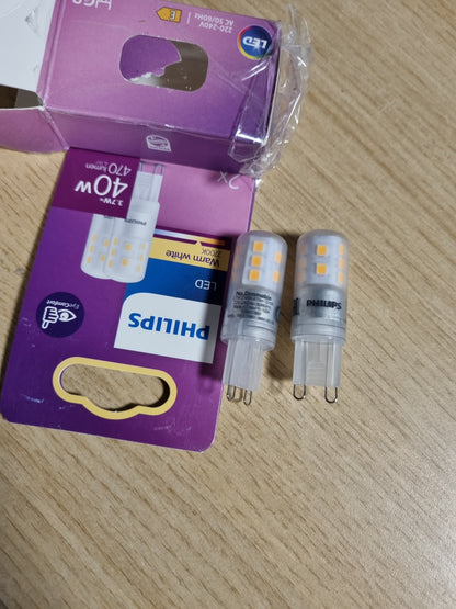 223510 - LLAMPA STANDARDE LED PHILIPS, zëvendësuese për llambën halogjene 40W, bazë G9, dritë e bardhë e ngrohtë 2700K, pako me 2
