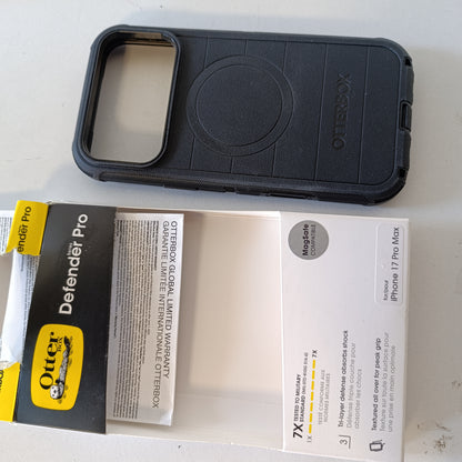 266217 - MBËSHTJELLËSE OTTERBOX DEFENDER SERIES PRO MAGSAFE PËR IPHONE 17 PRO MAX, rezistente ndaj goditjeve dhe rënieve, mbrojtje ekstreme, 7 herë e testuar MIL-STD 810G, e zezë