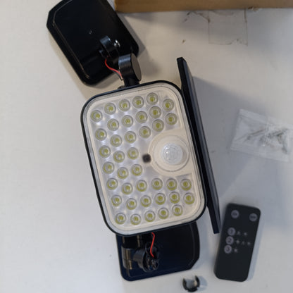 215551 - PEASUR Drita Diellore për Përdorim të Jashtëm me Sensor Lëvizjeje, 1 copë Dritë LED e Jashtme me Telekomandë, 3 Mënyra, IP65 Rezistente ndaj Ujit, Drita Diellore të Rrotullueshme 270°, 3 Koka për Kopsht, Ballkon, Verandë, Garazh