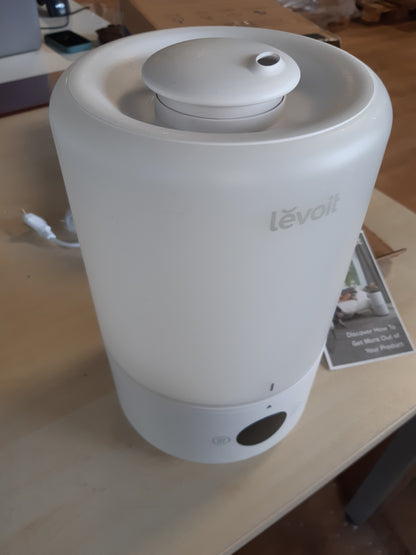 221284 - LEVOIT - Lagështues ajri Smart Baby, Mbushje nga Sipër, 3L, me Alexa dhe Aplikacion, Mjegull dhe Difuzues Ftohës Ultrasonik, 19dB i Qetë, Kohëmatës, Pa BPA, Dual 200s, i Bardhë