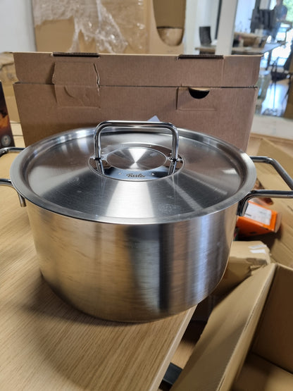 221045 - FISSLER Tigan Original-Profi Collection, Çelik Inox, Ø 24 cm, 6.3L, me kapak metalik, shkallë matëse të brendshme, Induksion