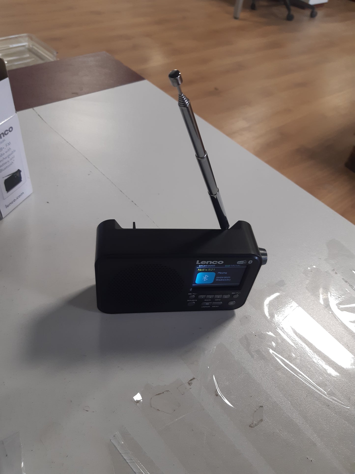 267824 - LENCO Radio Portative DAB+ PDR-036, Bluetooth 5.0, Radio FM PLL, 4 Butona të Paracaktuar, Ekran me Ngjyra 2.4”, Bateri e Integruar, Orë, Kohëmatës Gjumi, E Zezë