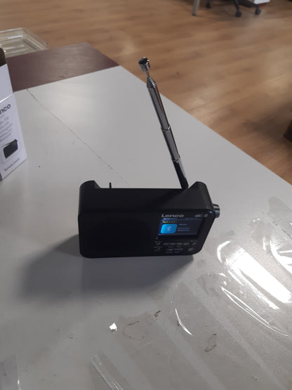 267824 - LENCO Radio Portative DAB+ PDR-036, Bluetooth 5.0, Radio FM PLL, 4 Butona të Paracaktuar, Ekran me Ngjyra 2.4”, Bateri e Integruar, Orë, Kohëmatës Gjumi, E Zezë