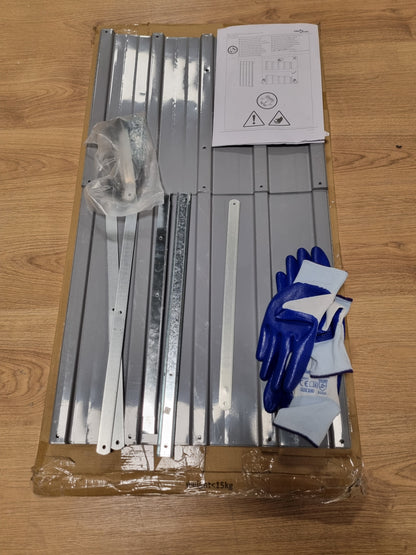141762 - vidaXL Vazo me Ngritje për Kopsht, Vazo Bimësh, Vazo Perimesh, Vazo Lulesh, Kornizë e Ftohtë, 160 x 40 x 45 cm, Çelik i Galvanizuar, Ngjyrë Argjendi
