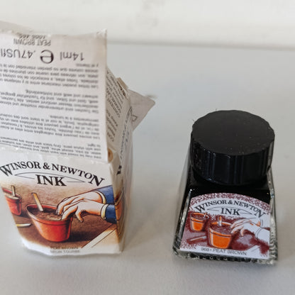 267417 - WINSOR & NEWTON - Bojë vizatimi 1005469, për kaligrafë, ilustrues, artistë, ngjyra rezistente ndaj ujit, shishe 14 ml, Ngjyrë kafe balte
