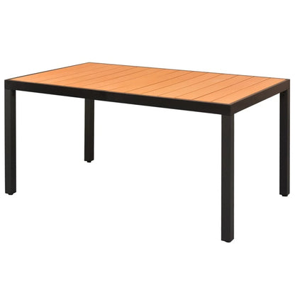 244436 - vidaXL Tavolinë Kopshti / Patio – Ngjyrë Kafe, Alumini dhe WPC 190cm.