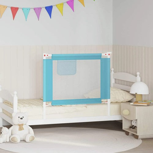 280000 - VIDAXL Mbajtëse Sigurie për Shtrat për Foshnje, Blu 90x25 cm, Material
