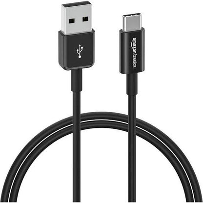 267434 - AMAZON BASICS - Kabllo karikimi të shpejtë USB-C në USB-A 2.0, 480 Mbps, i çertifikuar USB-IF, për Apple iPhone 16/15, iPad, Samsung Galaxy, Tabletë, Laptop, 0.9 m, i zi