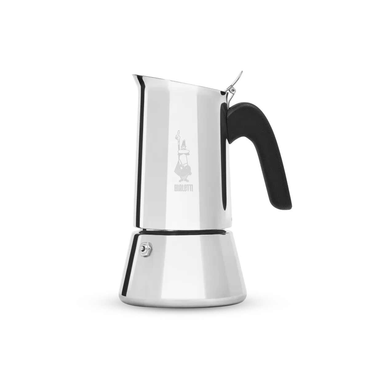187712 - BIALETTI Venus - Makinë Kafeje për Induksion, Material i Çelikut Inox, Kapacitet 170ml (4 Filxhanë Kafeje), e Përshtatshme për Të Gjitha Llojet e Enëve, Ngjyra Argjend