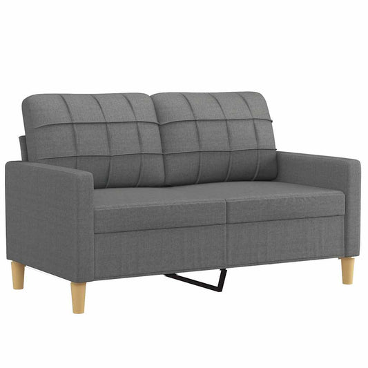141995 - VidaXL Divan 2-Vendësh Gri e Errët 120 cm Pëlhurë