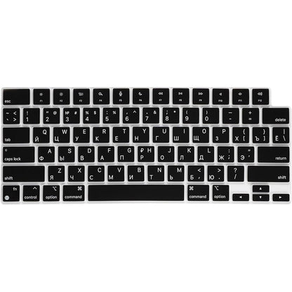 267490 - MiNGFi Mbrojtëse tastiere silikoni për MacBook Pro/Max 14/16" M1-M4 (A3112 A3401 A3185 A2485 A2780 A2991 A3403 A3186) Air 13.6/15.3" M2-M4 (A3113 A3240 A2941 A3114 A3241) US/ANSI - E zezë